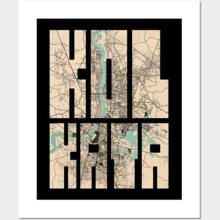 Kolkata, India City Map Typography - Vintage Posters and Art